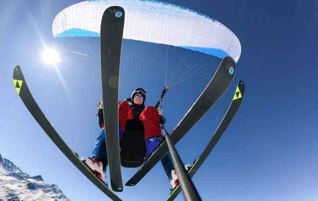 Ski-and-Fly-Start im Skigebiet von Davos