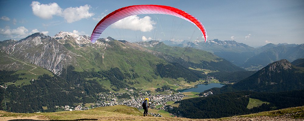 Davos Gleitschirm Paragliding Startplatz Brämabüel