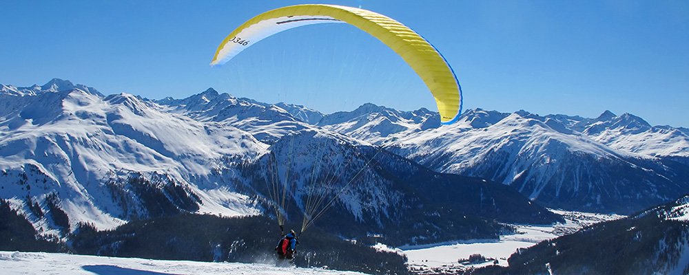 Paragliding Fluggebiet Klosters Gotschna Süd-Startplatz